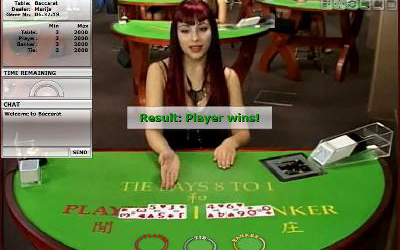 Playing live baccarat online
