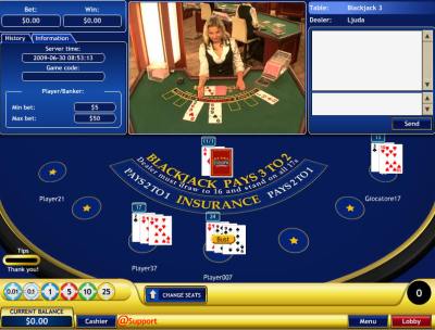 Playing Live Casino Blackjack